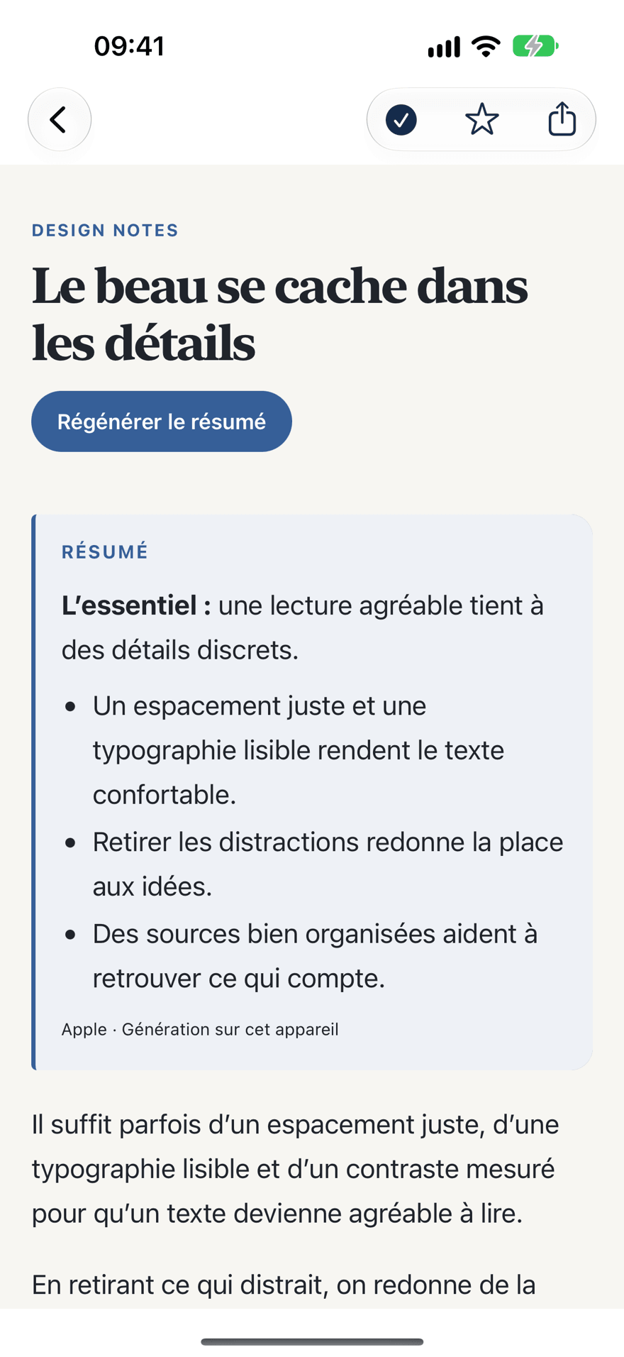 Résumés et traductions — iPhone